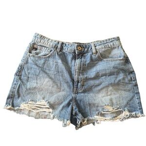 Kan-Can Denim Distressed Women Shorts